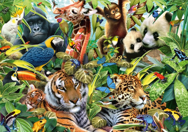 SCHMIDT Premium Quality 1500 el. Kolorowy świat zwierząt [PUZZLE]