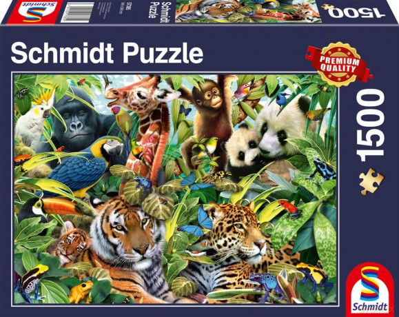 SCHMIDT Premium Quality 1500 el. Kolorowy świat zwierząt [PUZZLE]