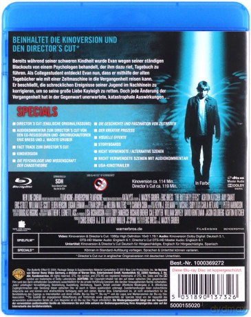 The Butterfly Effect (Efekt motyla) [Blu-Ray]