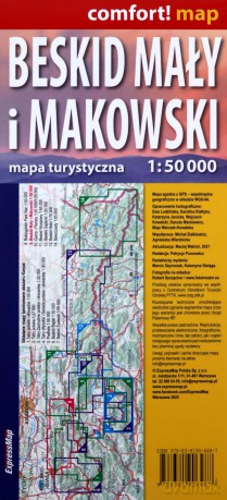 Beskid Mały i Makowski laminowana mapa turystyczna 1:50 000