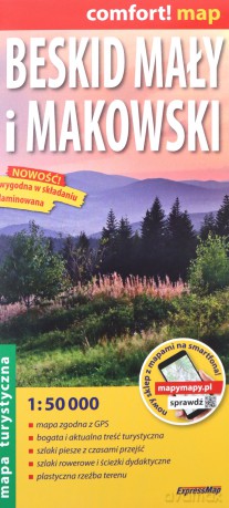 Beskid Mały i Makowski laminowana mapa turystyczna 1:50 000