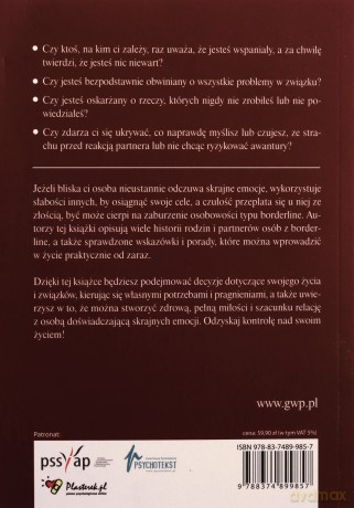 Borderline. Jak żyć z osobą o skrajnych emocjach - T. Mason Paul, Randi Kreger [KSIĄŻKA]