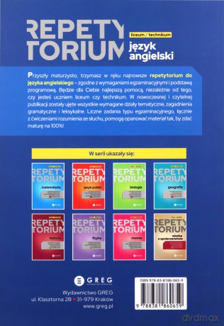 Repetytorium liceum technikum język angielski 2023 [KSIĄŻKA]