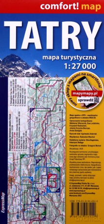 Tatry laminowana mapa turystyczna 1:27 000