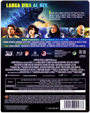 Godzilla II: Król potworów (steelbook) [Blu-Ray 3D]+[Blu-Ray]