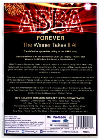 ABBA Forever - The Winner Takes It All (ABBA Forever: Zwycięzca bierze wszystko) [DVD]