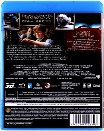 Fantastic Beasts and Where to Find Them (Fantastyczne zwierzęta i jak je znaleźć) [Blu-Ray 3D]+[Blu-Ray]