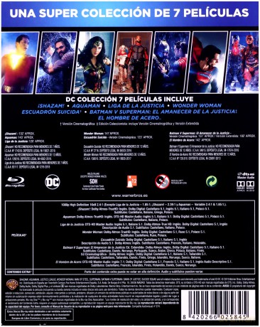 DC Collection: Shazam! / Aquaman / Wonder Woman / Man of Steel / Batman v Superman: Dawn of Justice / Justice League / Suicide Squad [BOX] [8xBlu-Ray]