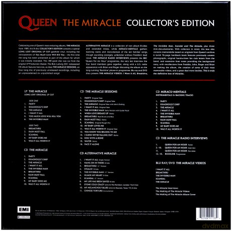 Queen: The Miracle (Super Deluxe) (Collectors Edition) [BOX] [Winyl]+[Blu-Ray]+[DVD]+[5CD]