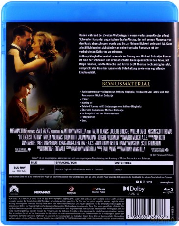 The English Patient (Angielski pacjent) [Blu-Ray]