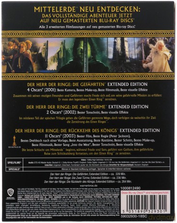 The Lord of the Rings: The Motion Picture Trilogy (Władca Pierścieni 1-3: Trylogia) [6xBlu-Ray]
