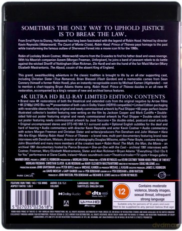 Robin Hood: Prince Of Thieves (Limited) (Robin Hood: Książę złodziei) [Blu-Ray 4K]