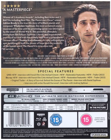 The Pianist (Pianista) [Blu-Ray 4K]+[Blu-Ray]