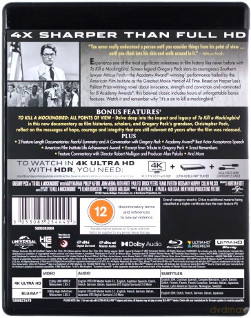 To Kill A Mockingbird (Zabić drozda) [Blu-Ray 4K]+[Blu-Ray]