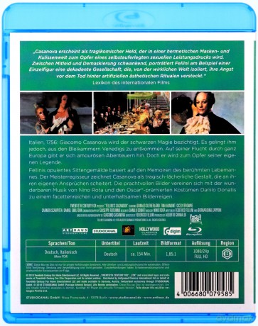 Fellini's Casanova (Casanova) [Blu-Ray]
