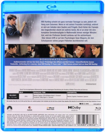 Good Will Hunting (Buntownik z wyboru) [Blu-Ray]