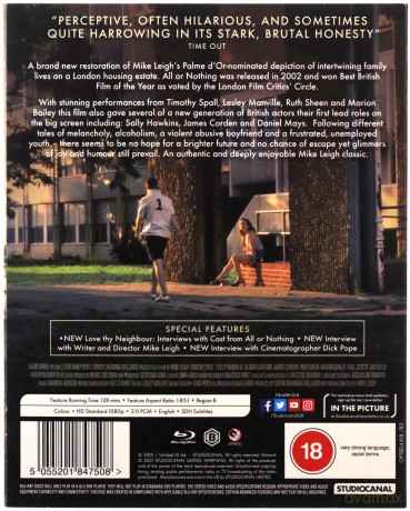 All Or Nothing (Wszystko albo nic) [Blu-Ray]