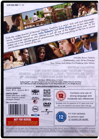 Duplicity (Gra dla dwojga) [DVD]
