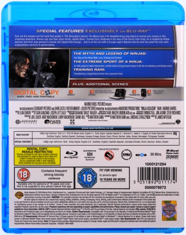 Ninja Assassin (Ninja zabójca) [Blu-Ray]