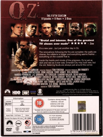 Oz Season 5 (Więzienie Oz) [3DVD]