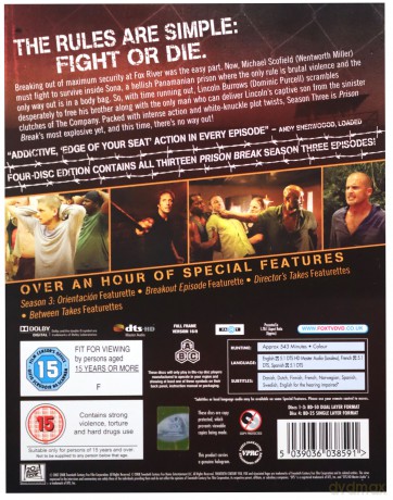 Prison Break Season 3 (Skazany na śmierć) [Blu-Ray]