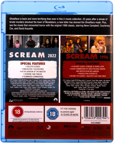 Scream (1996) / Scream (2022) (Krzyk) [Blu-Ray]