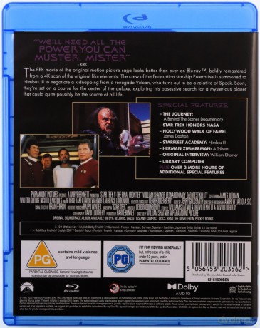 Star Trek V - The Final Frontier (Star Trek V: Ostateczna granica) [Blu-Ray]