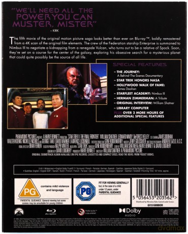 Star Trek V - The Final Frontier (Star Trek V: Ostateczna granica) [Blu-Ray]