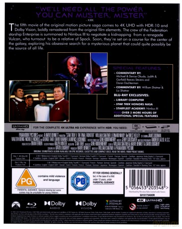 Star Trek V - The Final Frontier (Star Trek V: Ostateczna granica) [Blu-Ray 4K]+[Blu-Ray]