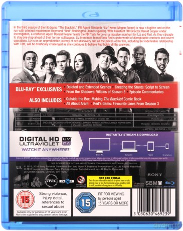 The Blacklist Season 3 (Czarna lista) [6xBlu-Ray]