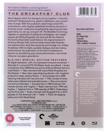 The Breakfast Club (Criterion Collection) (Klub winowajców) [Blu-Ray]