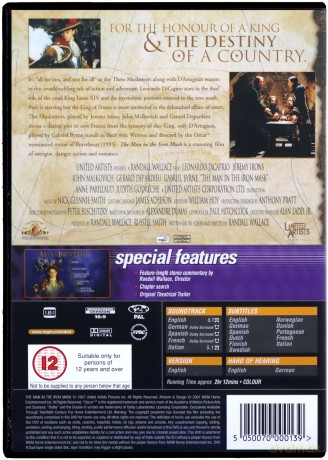 The Man In The Iron Mask (Człowiek w żelaznej masce) [DVD]