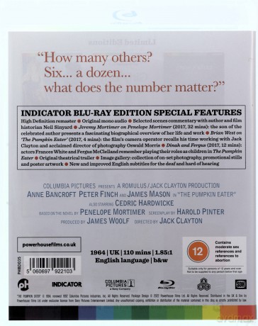 The Pumpkin Eater (Zjadacz dyń) [Blu-Ray]