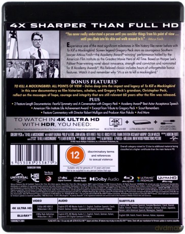 To Kill A Mockingbird (Zabić drozda) [Blu-Ray 4K]+[Blu-Ray]