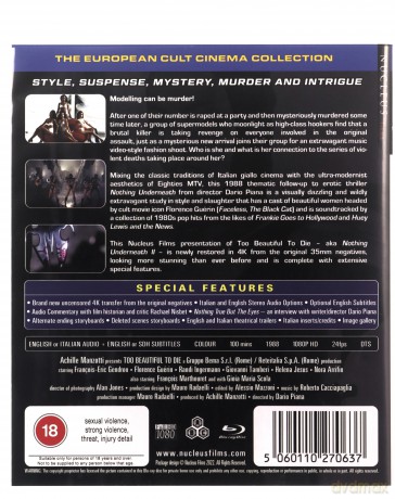 Too Beautiful To Die [Blu-Ray]