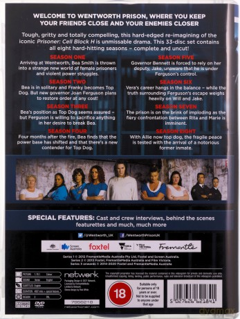 Wentworth Prison Seasons 1-8 Complete Collection (Wentworth: Więzienie dla kobiet) [33DVD]