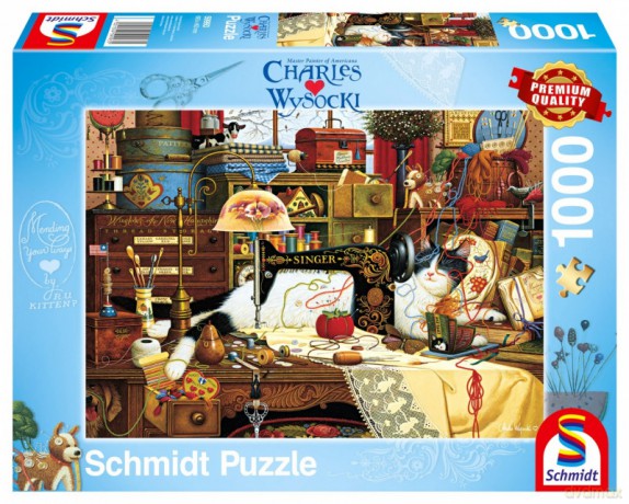 SCHMIDT Premium Quality 1000 el. Charles Wysocki Maggie - Krawcowa [PUZZLE]