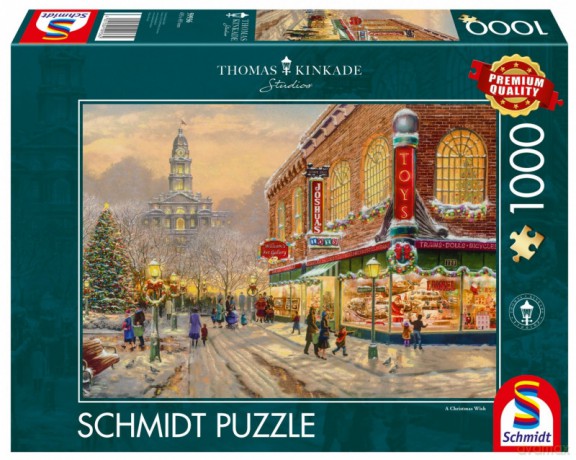 SCHMIDT Premium Quality 1000 el. Thomas Kinkade Świąteczne życzenie [PUZZLE]