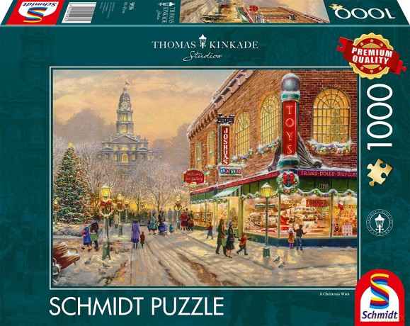 SCHMIDT Premium Quality 1000 el. Thomas Kinkade Świąteczne życzenie [PUZZLE]