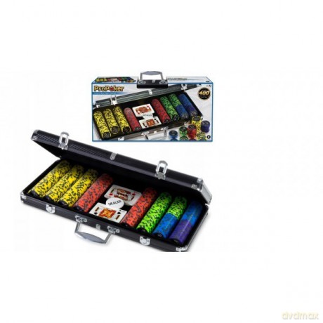 Zestaw żetonów do pokera 400 Carbon [PUZZLE]