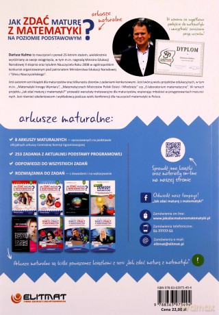 Jak zdać maturę z matematyki na poziomie podstawowym. Arkusze maturalne 2023 - Dariusz Kulma [KSIĄŻKA]