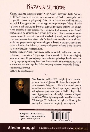 Kazania sejmowe - Piotr Skarga [KSIĄŻKA]