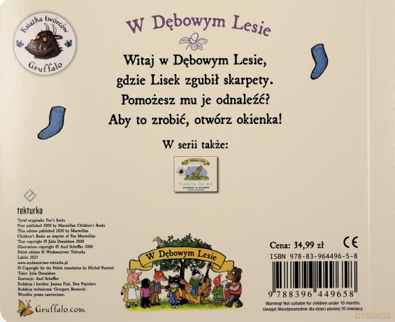 Lisek szuka skarpet - Julia Donaldson, Axel Scheffler [KSIĄŻKA]