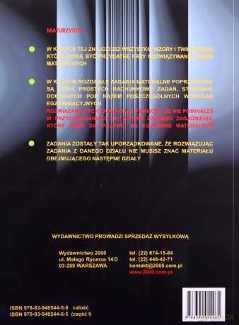 Matura z matematyki 2023 2024 część 1 poziom podstawowy i rozszerzony - Andrzej Kiełbasa [KSIĄŻKA]