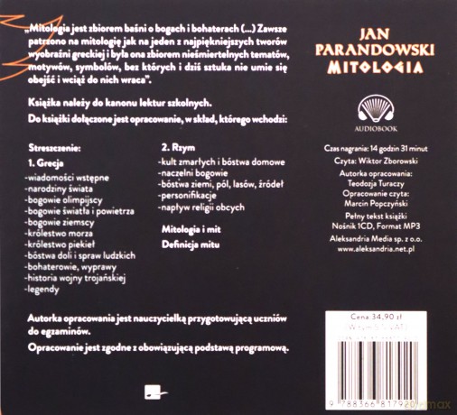 Mitologia. Lektura z opracowaniem - Jan Parandowski, Teodozja Turaczy [AUDIOBOOK]