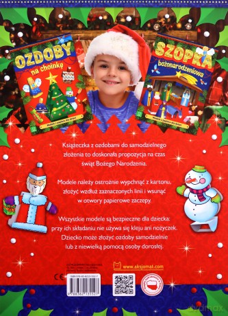 Modele z papieru dla dzieci. Świąteczne ozdoby [KSIĄŻKA]
