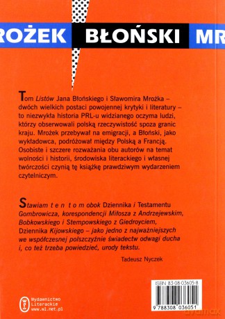Listy 1963-1996 - Sławomir Mrożek [KSIĄŻKA]