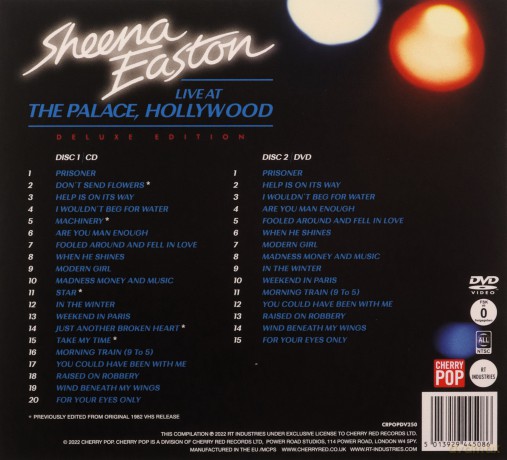 Sheena Easton: Live At The Palace Hollywood [2CD]