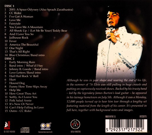 Elvis Presley: Mid-South Coliseum. Memphis. 5th July 1976 [2CD]