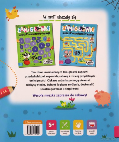 Łamigłówki z wesołą myszką. Myślę, rozwiązuję, rysuję [KSIĄŻKA]